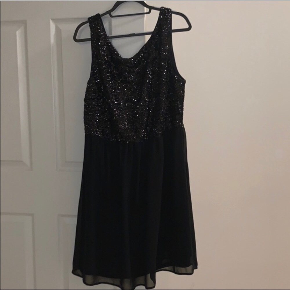 Black sequin dress